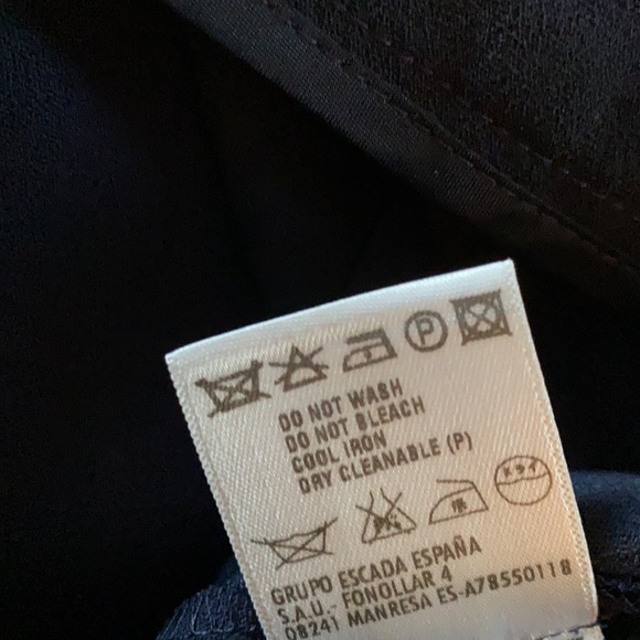 Escada New VirginWoolDark Blue WoolStretch Pants HaveBlazer in Separate Listing - Picture 6 of 6